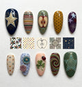Colorful Retro Pop Press On Nails